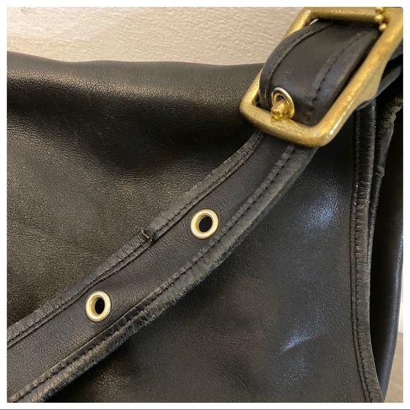 Black Leather Vintage, Coach stewardess bag - Picture 11 of 12
